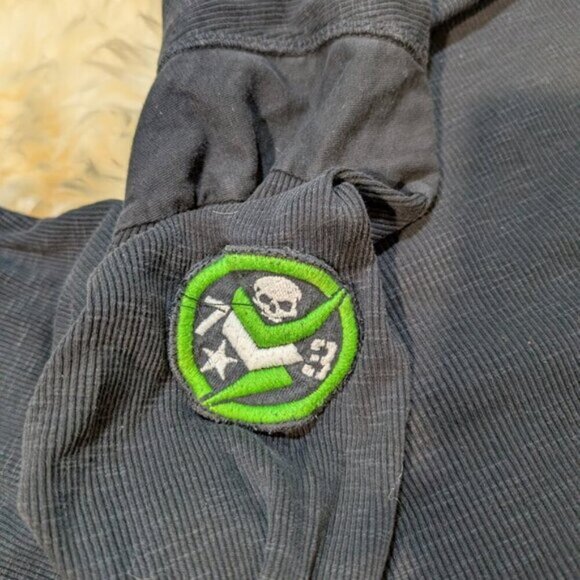 Affliction Live Fast Y2K Vintage Long Sleeve Black Thermal Shirt Men Size XL - Picture 6 of 7